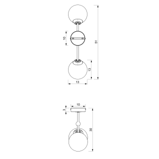 Lampa Sufitowa JOY BLACK 2xE14 Lampa Sufitowa Lampoteka Pl