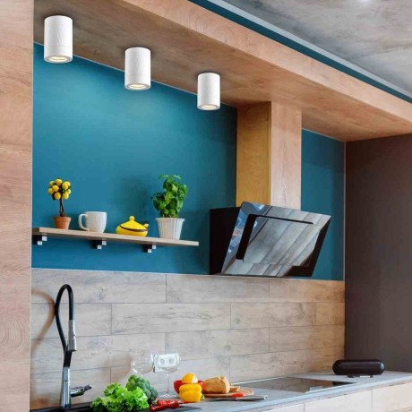 Lampy sufitowe MiLAGRO Bima Arte Round w aranżacji nad blatem kuchennym