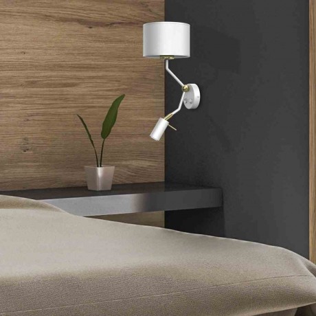 Kinkiet MiLAGRO Albion w sypialni 