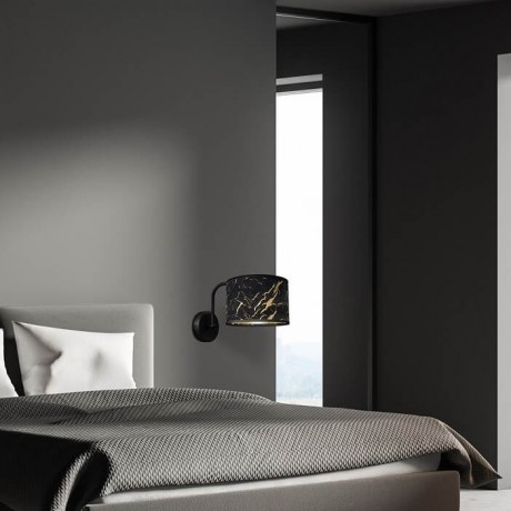 Kinkiet MiLAGRO SENSO Black/Gold w sypialni