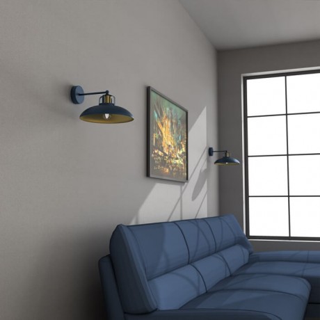 Kinkiety MiLAGRO Felix Navy Blue/Gold