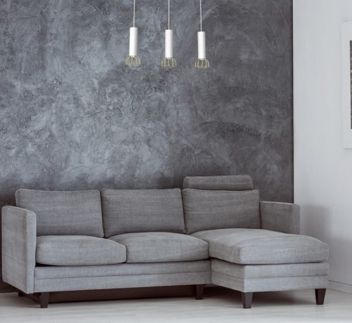 Lampa MiLAGRO Dante Gold/White nad narożnikiem 