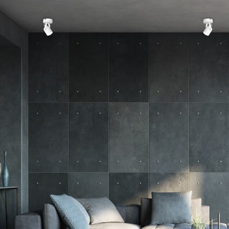 Lampy punktowe MiLAGRO Pico WHite w niewielkim salonie