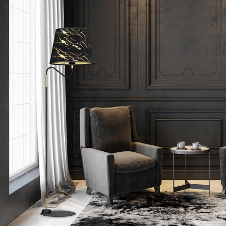 Lampa stojąca MiLAGRO Hermes przy fotelu 