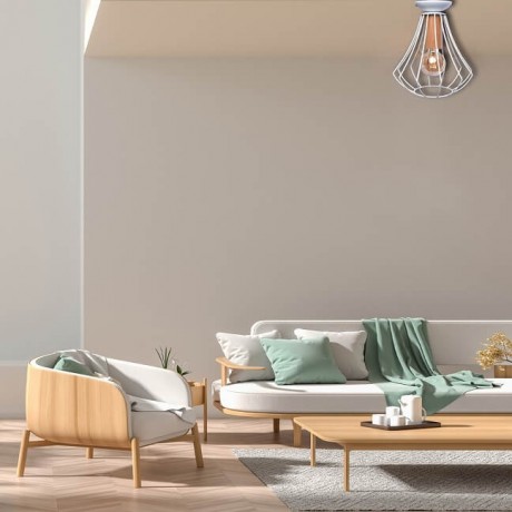 Lampa sufitowa Will w pokoju dziennym nad stołem 