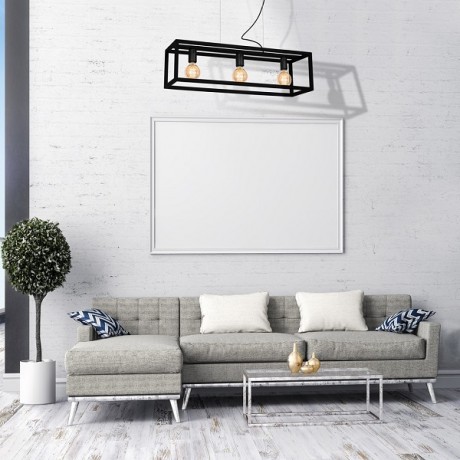 Lampa wisząca MiLAGRO CAGE w aranżacji w salonie
