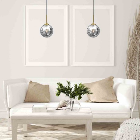 Lampy wiszące MiLAGRO Reflex 1xE27 w aranżacji w salonie