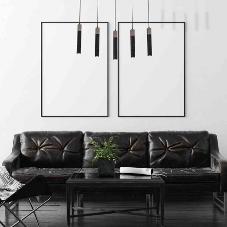 Lampa wisząca MiLAGRO Solo 5x mini GU10 w aranżacji w salonie