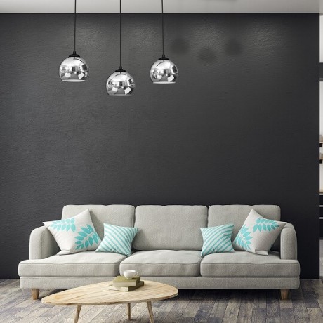 Lampa wisząca MiLAGRO Toro 3xE27 w salonie nad stolikiem