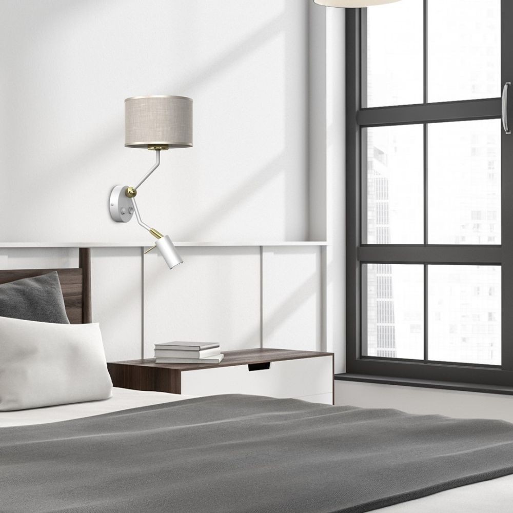 Kinkiet Lino w aranżacji sypialni