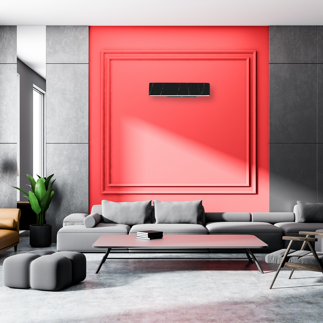 Kinkiet nowoczesny LED MiLAGRO Pierce Black w salonie 