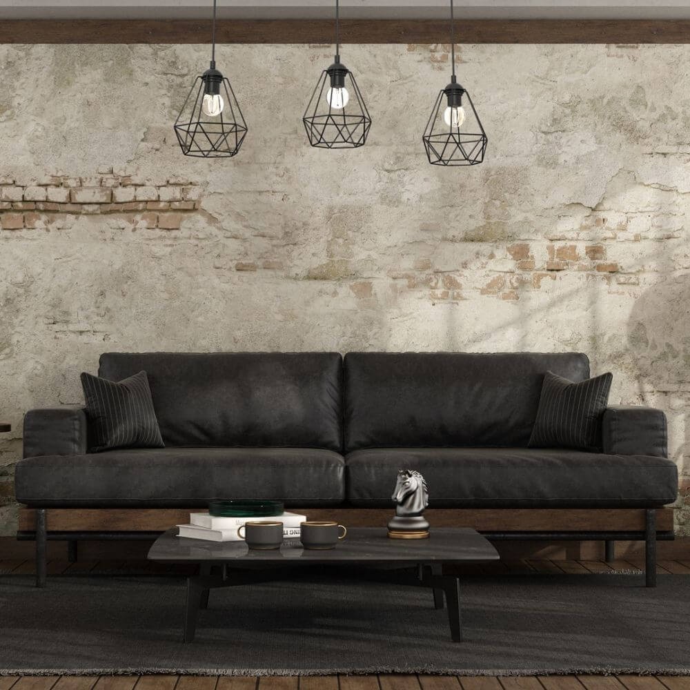 Lampa wisząca Acero MiLAGRO z trzema źródłami światła