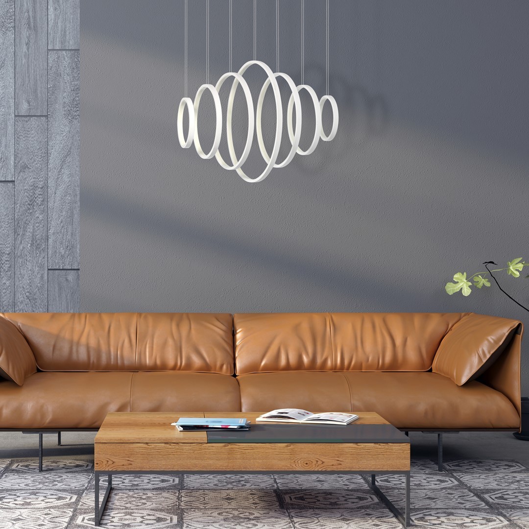 Lampa nowoczesna LED MiLAGRO Vertigo w pokoju dziennym 