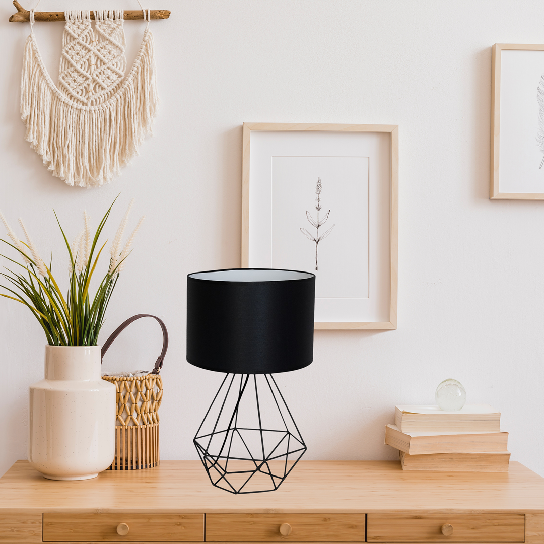 Lampa stołowa nowoczesna MiLAGRO Basket na komodzie - aranżacja