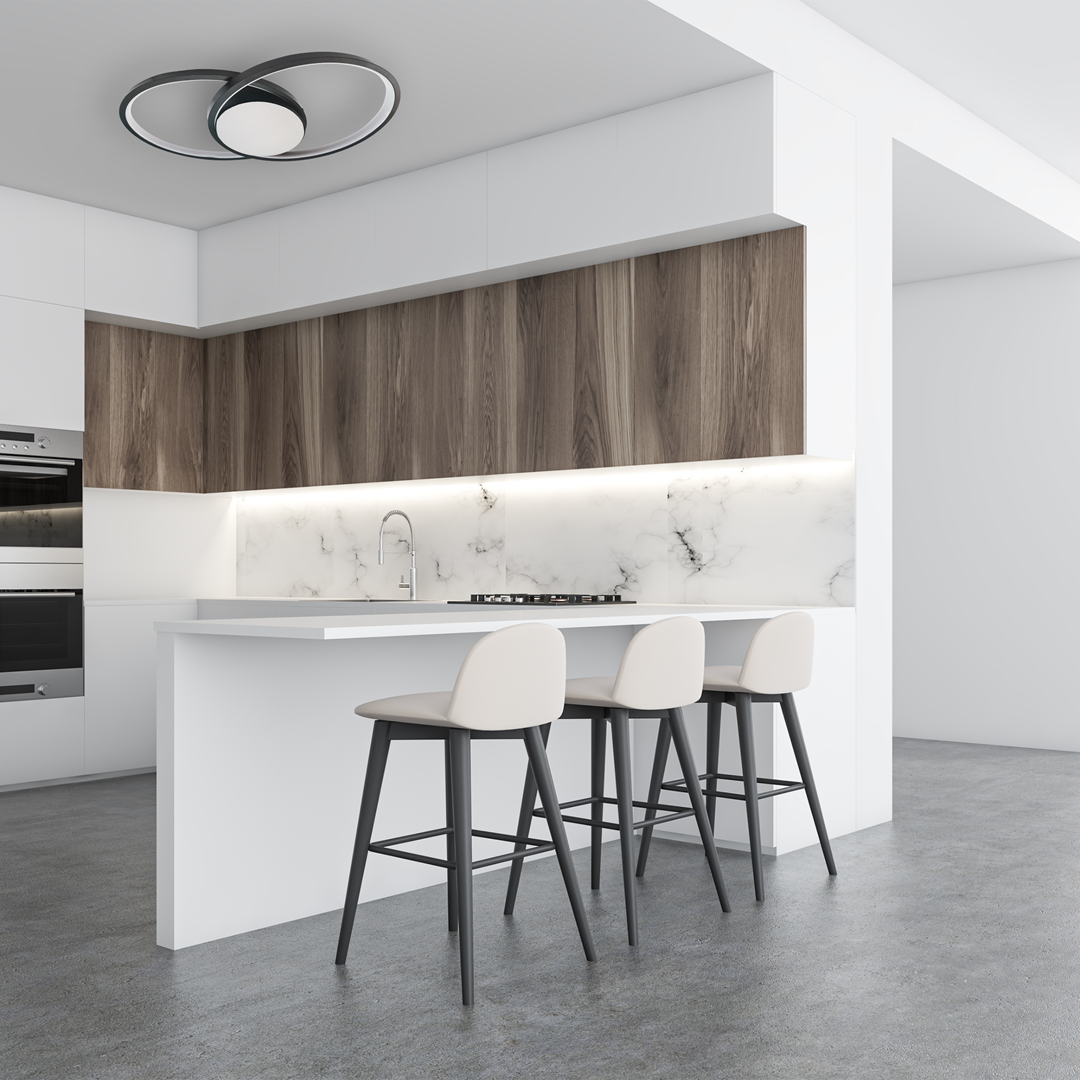 Lampa sufitowa LED MiLAGRO Focus w kuchni 