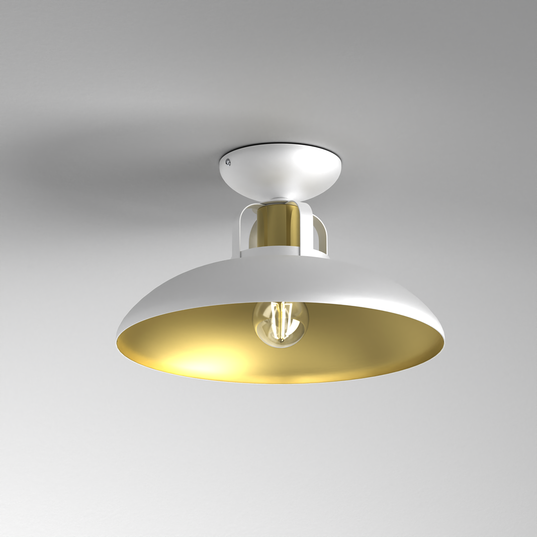 Lampa sufitowa MiLAGRO Felix White/Gold z gwintem E27