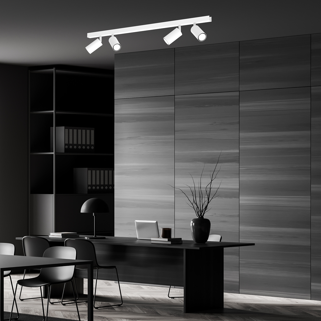 Lampa sufitowa MiLAGRO Hudson White w biurze w gabinecie - aranżacja