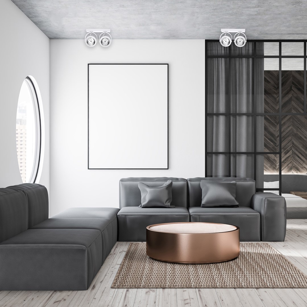 Lampa sufitowa LED MiLAGRO Lugar White w salonie 