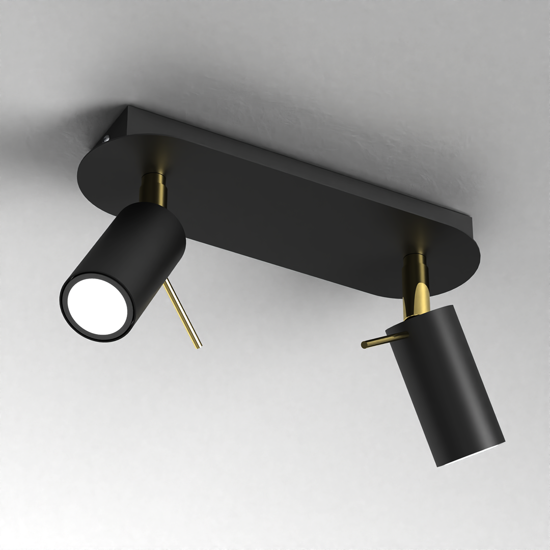 Lampa sufitowa MiLAGRO Preston Gold/Black