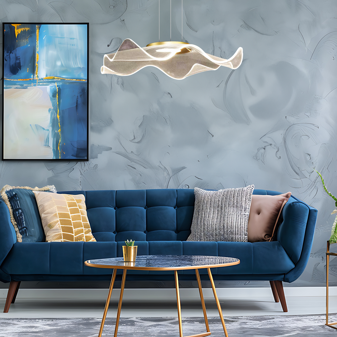 Lampa wisząca designerska MiLAGRO Largo w salonie - aranżacja