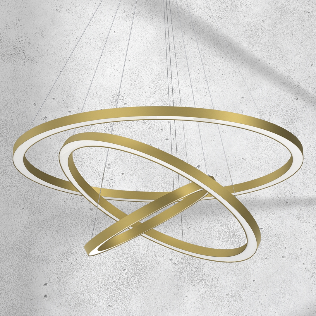 Nowoczesna złota lampa wisząca MiLAGRO Galaxia Gold 85W