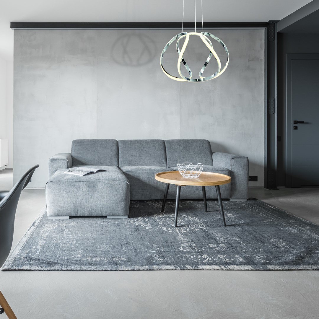 Lampa wisząca LED MiLAGRO Globe w salonie - aranżacja 