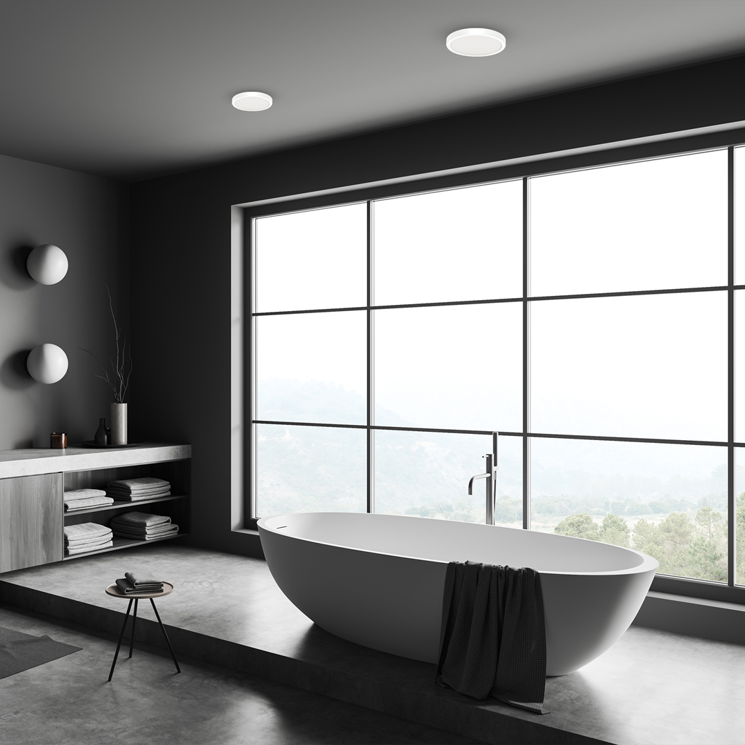 Plafony LED MiLAGRO Vera 24 W w łazience - aranżacja 