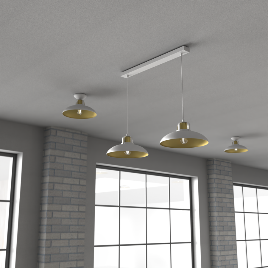 Białe lampy nowoczesne wiszące Felix White Gold