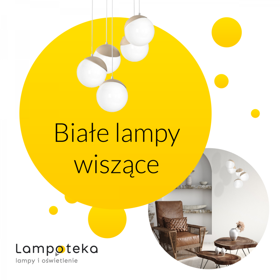 Białe lampy wiszące