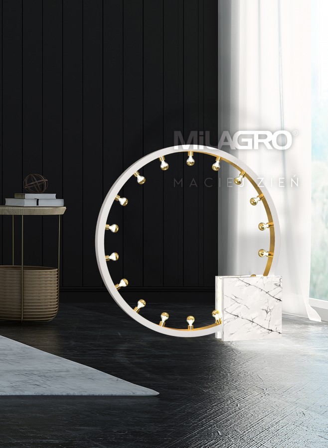 Lampa stojąca MiLAGRO by Maciej Zień Cassiopeia w sypialni