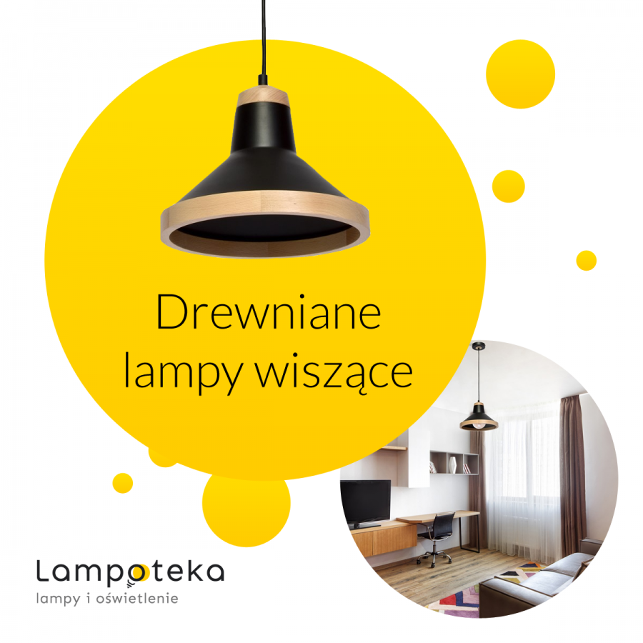 Drewniane lampy wiszące