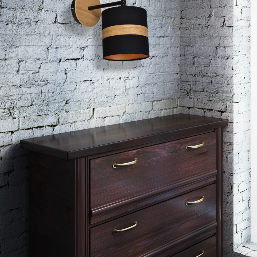 Kinkiet drewniany MiLAGRO Terra nad komodą