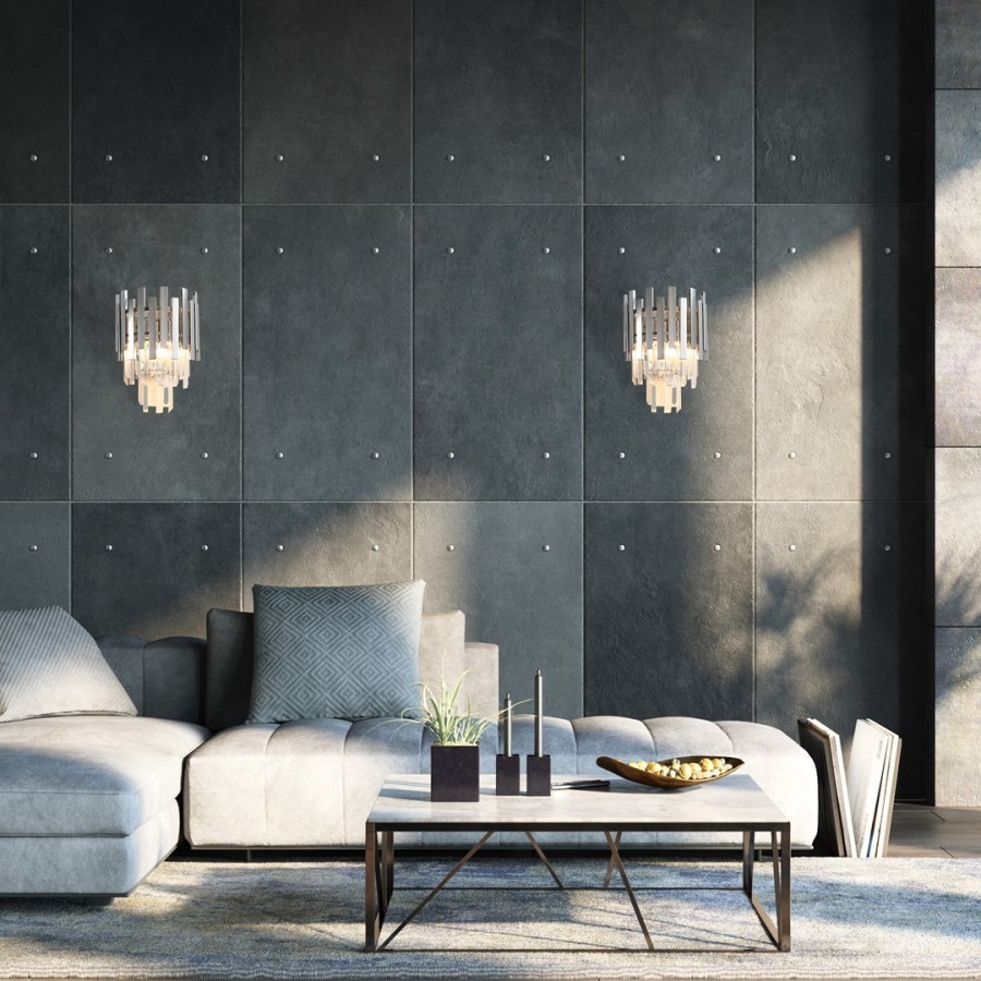 Kinkiety kryształowe Aspen Chrome