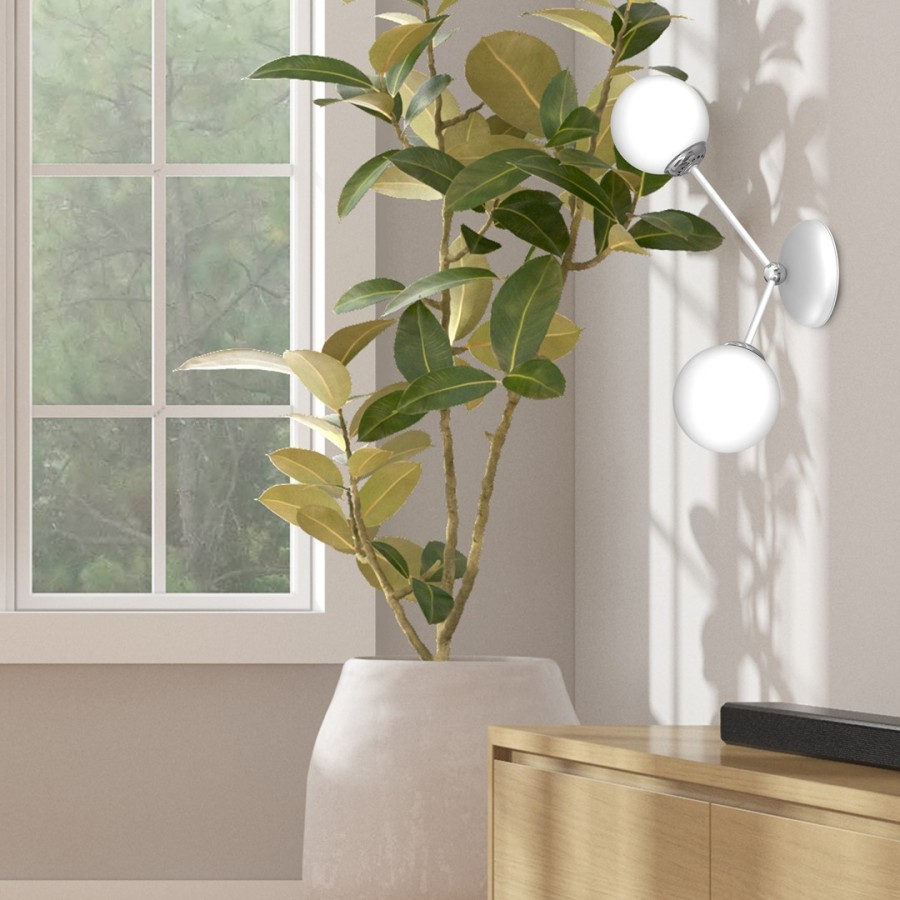 Konkiet szklany nowoczesny Joy White