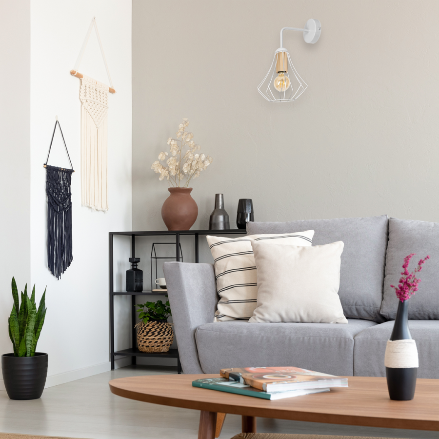 Kinkiet Will White w salonie