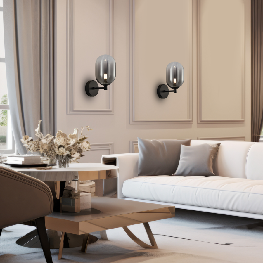 Kinkiety czarne do salonu