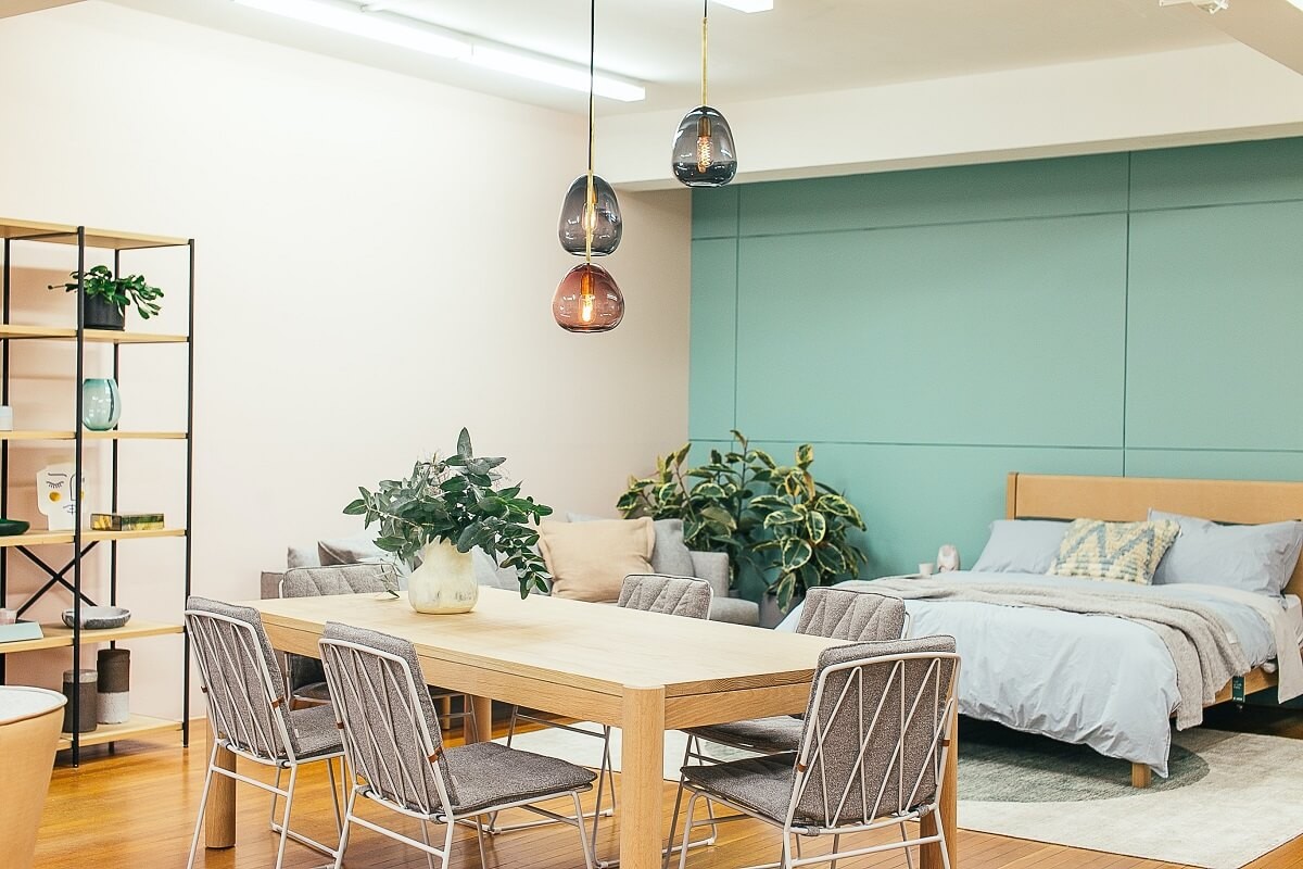 Pastelowe, szklane lampy wiszące