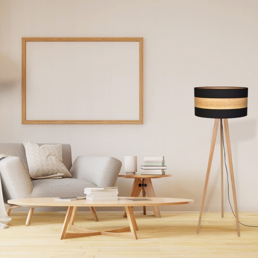 Stojąca lampa do salonu w stylu skandynawskim