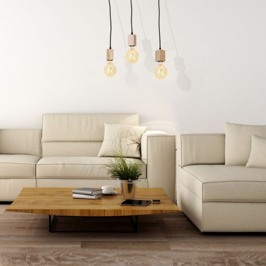 Lampa w stylu skandynawskim do salonu - aranżacja