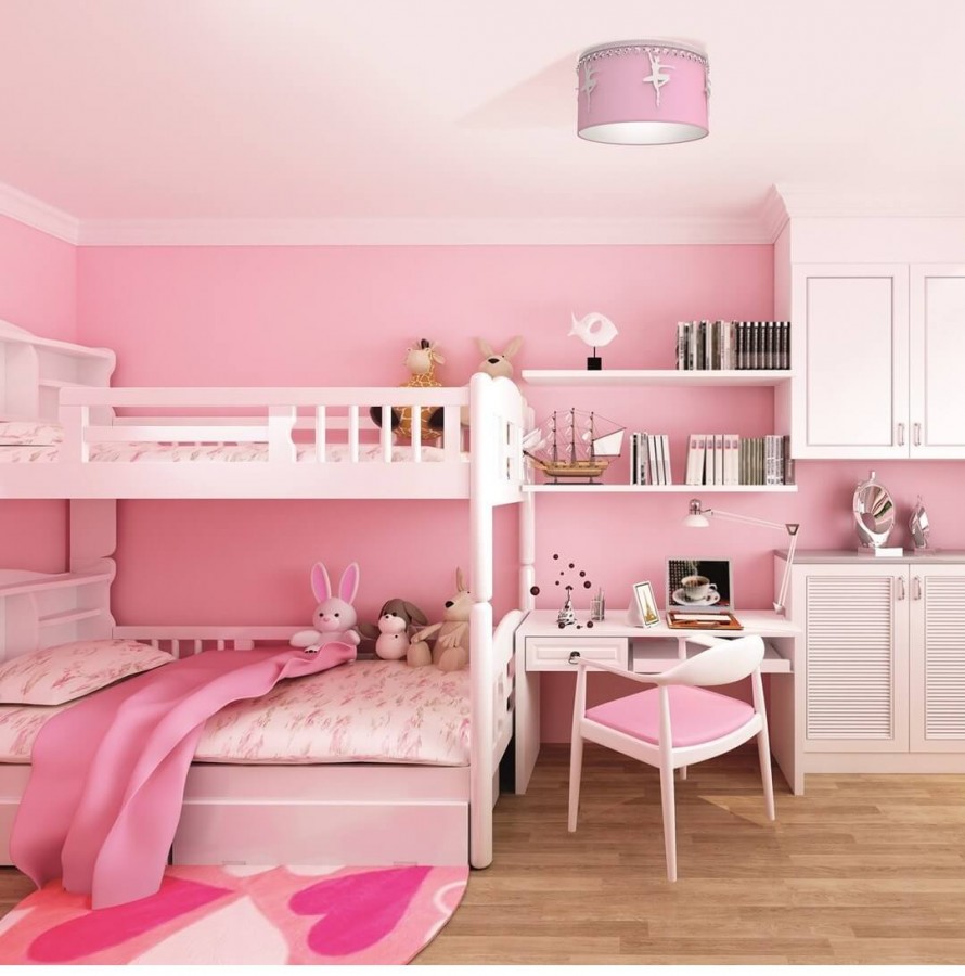 Dziewczęca lampa sufitowa MiLAGRO z baletnicami