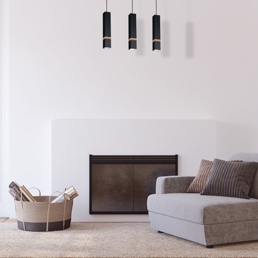 Lampa czarna nowoczesna Vidar Black