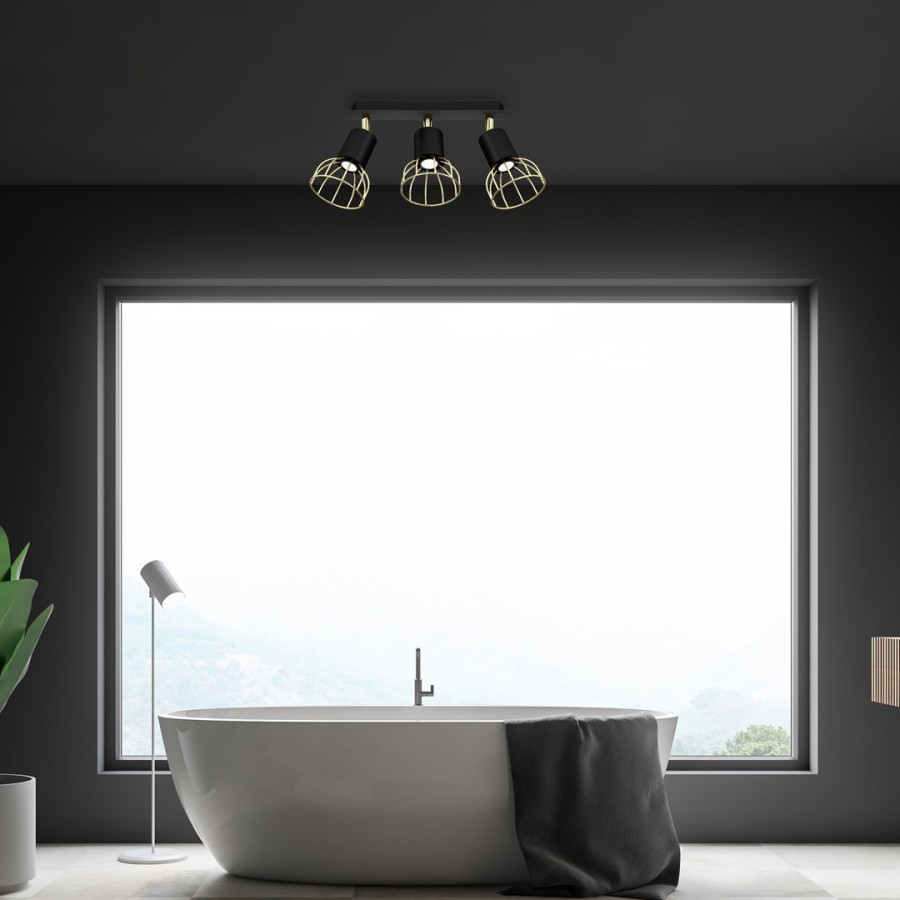 Lampa sufitowa Dante Gold w łazience