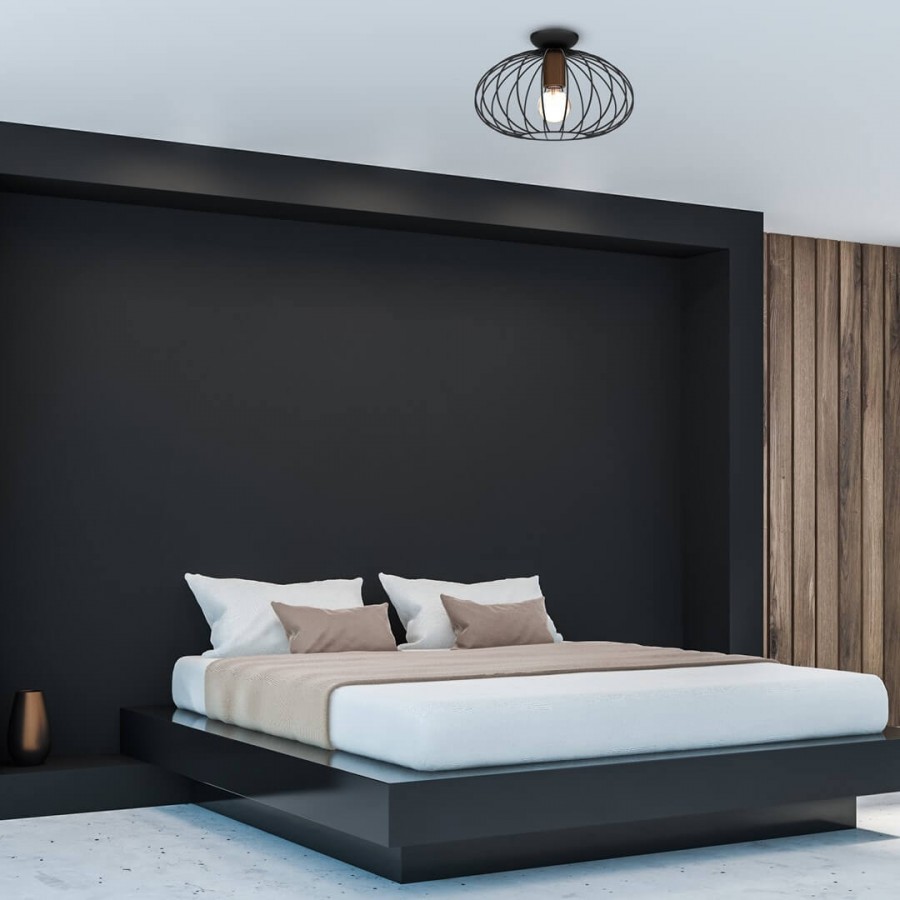 Sufitowa lampa Meridiano MiLAGRO nad łóżkiem w sypialni