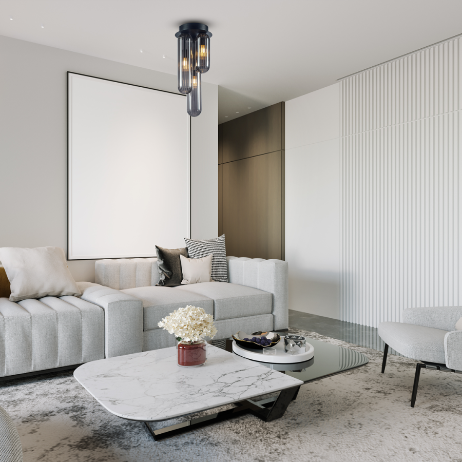 Metalowa lampa sufitowa Pax Black