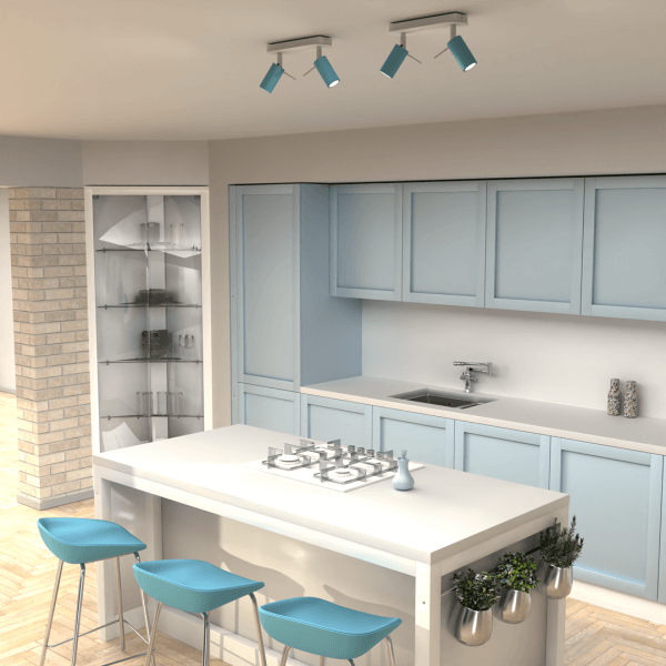 Lampy sufitowe Preston SIlver MiLAGRO w kuchni