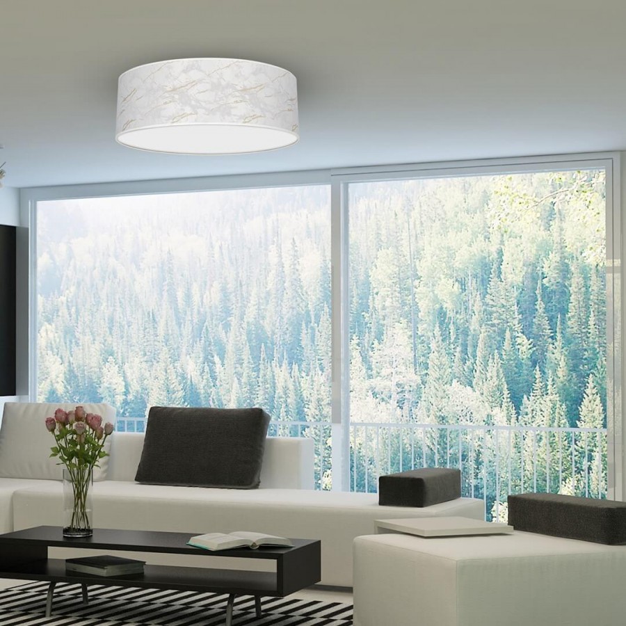 Lampa sufitowa Senso MiLAGRO biała w salonie