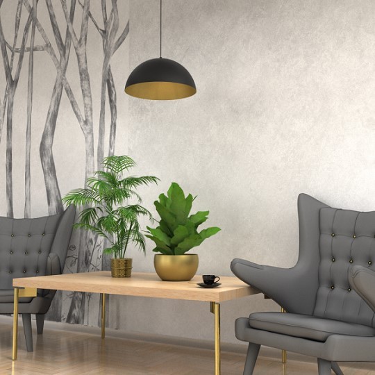 Lampa wisząca Beta w salonie nad stolikiem