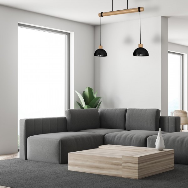 Lampa wisząca Erik w salonie nad stołem