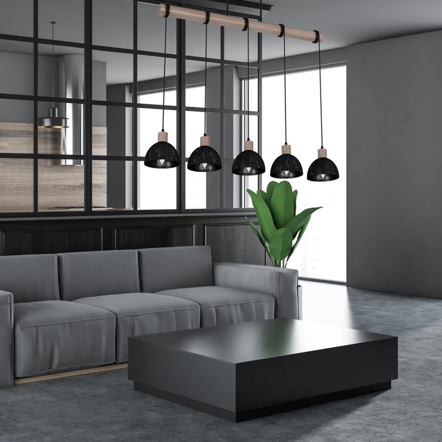 Lampa wisząca Erik Sawn Black Patinated