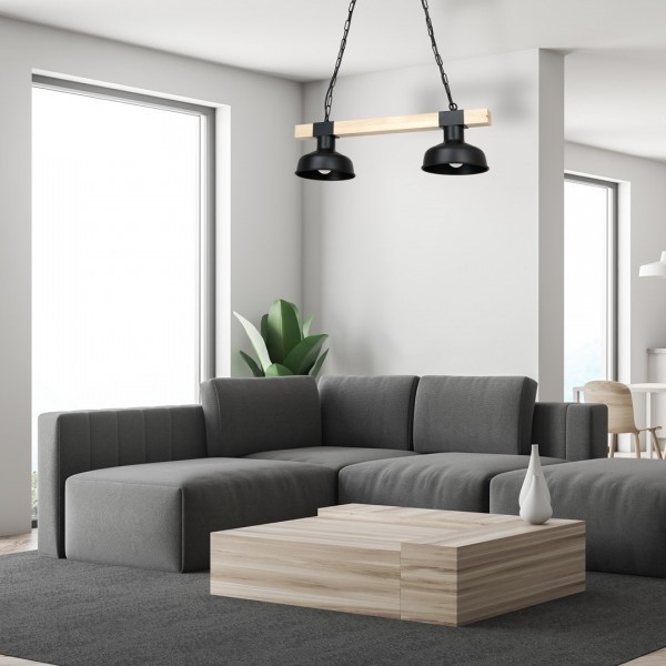 Lampa wisząca faro w salonie nad stołem